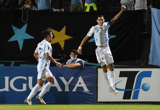 Di Maria ghi bàn duy nhất ở trận Uruguay vs Argentina