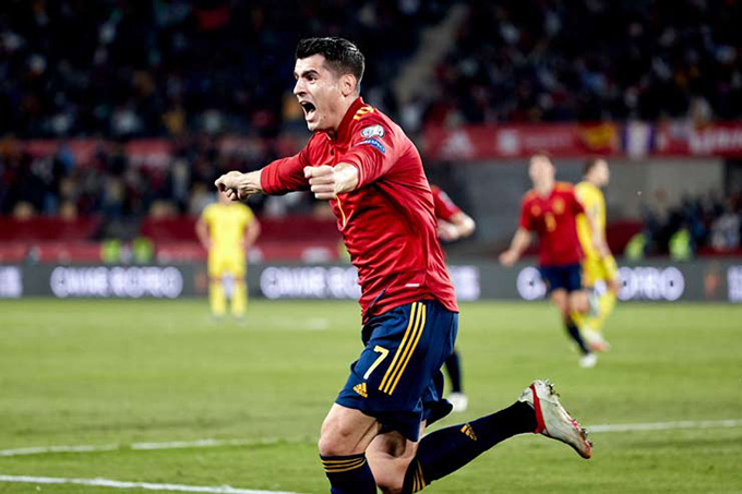 Morata ghi bàn duy nhất trong trận Tây Ban Nha vs Thụy Điển