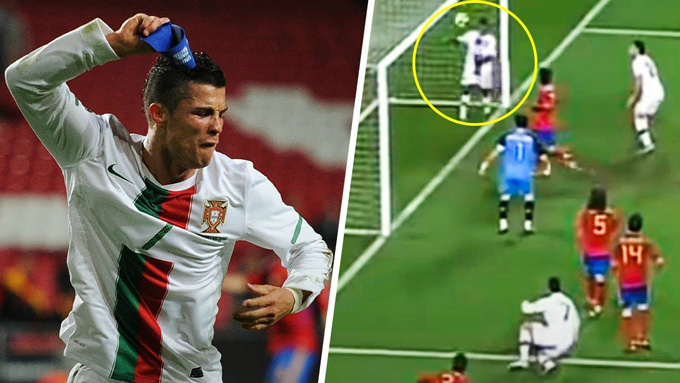 Ronaldo ném băng đội trưởng vì bị Nani phá tan một siêu phẩm