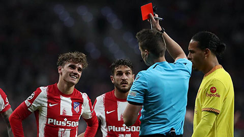 Griezmann vắng mặt ở trận Atletico vs Milan do bị UEFA tăng án phạt