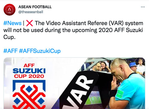 Trang chủ của AFF đưa tin về AFF Cup 2020