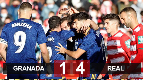 Kết quả Granada vs Real:  Hủy diệt Granada, Real trở lại ngôi đầu La Liga