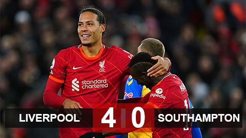 Kết quả Liverpool vs Southampton: Đại thắng Southampton, Liverpool thay Man City xếp thứ 2 BXH