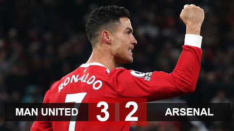 MU 3-2 Arsenal: Ronaldo lập cú đúp chào Rangnick