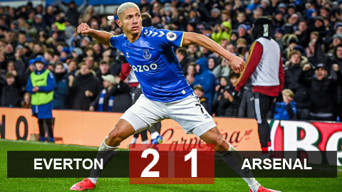 Kết quả Everton vs Arsenal: VAR không thể cứu được Pháo thủ