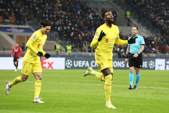 Origi ấn định tỷ số 2-1 trận Milan vs Liverpool ở phút 55