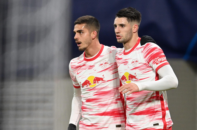Andre Silva và Szoboszlai mỗi người ghi 1 bàn ở trận Leipzig vs Man City