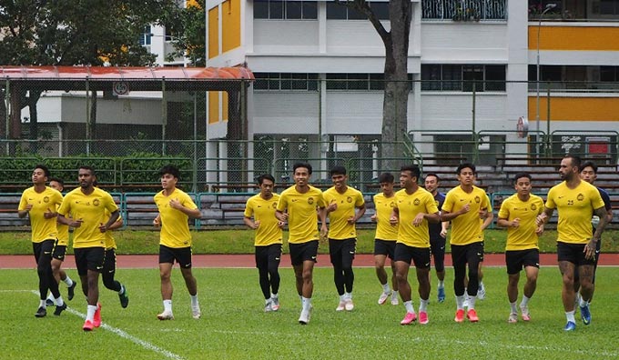 Malaysia chỉ có 19 cầu thủ trong buổi tập cuối cùng trước trận gặp Việt Nam 