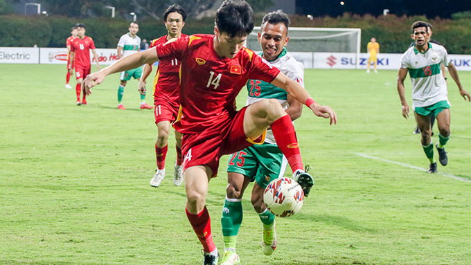 ĐT Việt Nam không thể ghi bàn trước Indonesia. Ảnh: Nhật Đoàn 