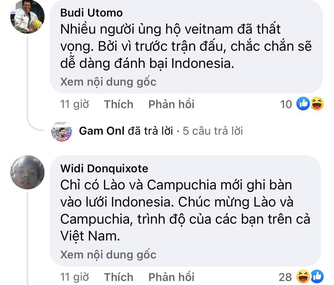 CĐV Indonesia: Trình độ Việt Nam không bằng Campuchia, Lào 