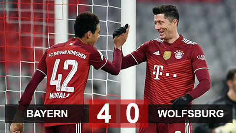 Kết quả bóng đá Bayern vs Wolfsburg: 'Hùm xám' vô địch lượt đi