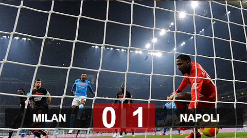 Kết quả Milan 0-1 Napoli: Vấp ngã trên sân nhà, Milan giúp Inter vô địch lượt đi