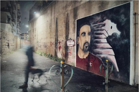 Franck Ribery đã gây ấn tượng mạnh đến mức tranh tường về anh xuất hiện khắp Salernitana