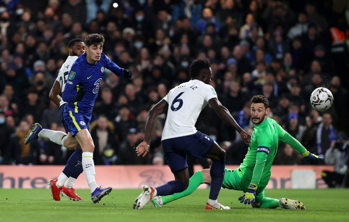 Havertz mở tỷ số trận Chelsea vs Tottenham ở phút thứ 5