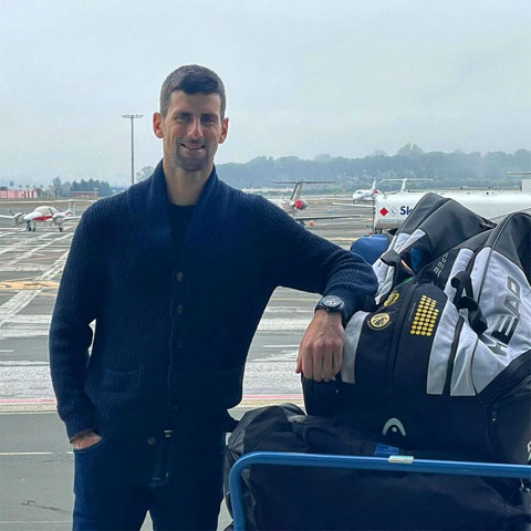 Bức ảnh Djokovic khoe sau khi hạ cánh vào 11h30 (giờ địa phương)