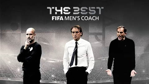Guardiola, Tuchel và Mancini tranh giải HLV hay nhất năm của FIFA The Best 2021