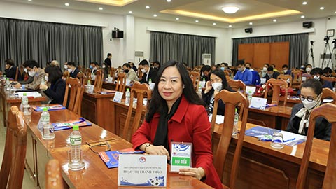 Phó Tổng biên tập Tạp chí Bóng đá Thạc Thị Thanh Thảo tham dự Đại hội