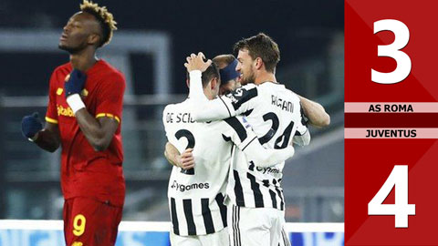 VIDEO bàn thắng AS Roma vs Juventus: 3-4 (Vòng 21 Serie A 2021/22)