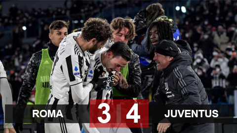 Kết quả Roma 3-4 Juventus: Siêu cấp ngược dòng