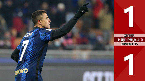 VIDEO bàn thắng Inter vs Juventus: 1-1 (HP:1-0, Siêu cúp Italia 2021)