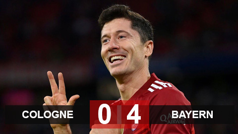 Kết quả Cologne 0-4 Bayern: Lewandowski cán mốc 300 bàn ở Bundesliga