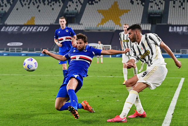 Trên sân nhà Juventus luôn là khắc tinh của Sampdoria 