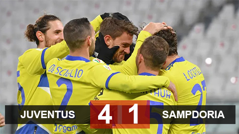 Kết quả Juventus 4-1 Sampdoria: "Lão bà" vào tứ kết