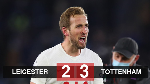 Kết quả bóng đá Leicester vs Tottenham: 