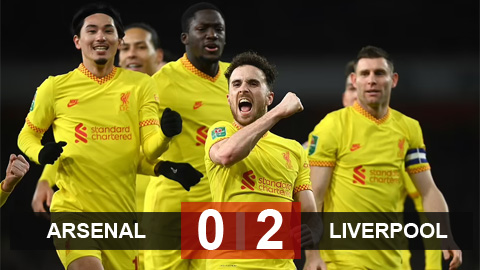 Kết quả Arsenal 0-2 Liverpool: The Kop vào chung kết
