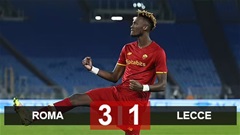 Kết quả Roma 3-1 Lecce: Abraham, Shomurodov đưa Roma vào tứ kết