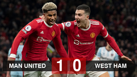 Kết quả bóng đá Man United vs West Ham: Quỷ đỏ trở lại Top 4