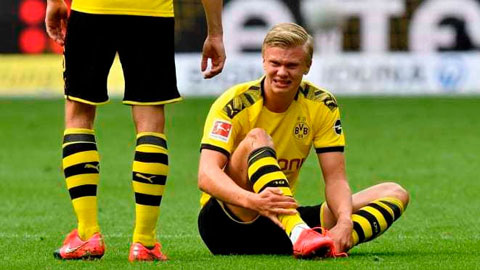 Haaland chấn thương,  Dortmund lo sốt vó