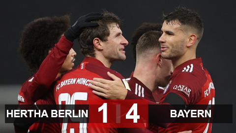 Kết quả bóng đá Hertha Berlin vs Bayern: Thêm một màn hủy diệt