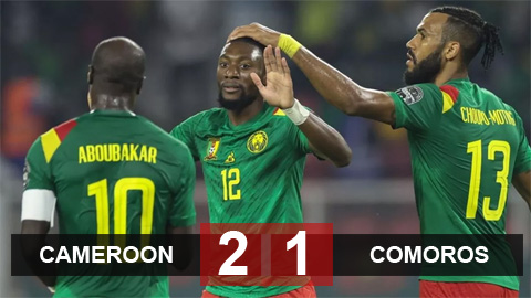 Kết quả Cameroon 2-1 Comoros: Chủ nhà vào tứ kết