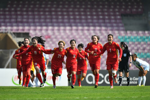 Niềm vui của toàn đội tuyển sau khi giành vé dự World Cup 