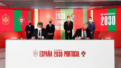 Tin giờ chót 7/2: UEFA ủng hộ Tây Ban Nha và Bồ Đào Nha đăng cai VCK World Cup 2030