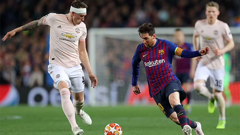 Trận đấu gần nhất của Phil Jones tại Champions League là trước Barca tháng 4/2019