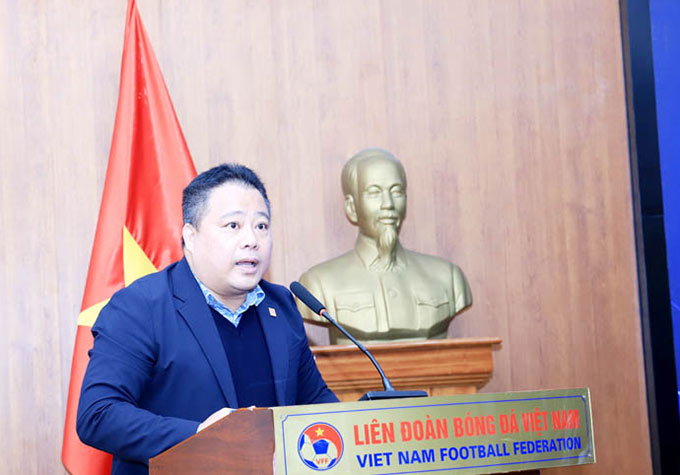 Ông Nguyễn Minh Ngọc –  Tổng giám đốc Công ty VPF gửi lời chúc mừng năm mới và cảm ơn LĐBĐVN