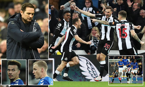 Newcastle có chiến thắng ấn tượng trên sân nhà trước Everton của Lampard