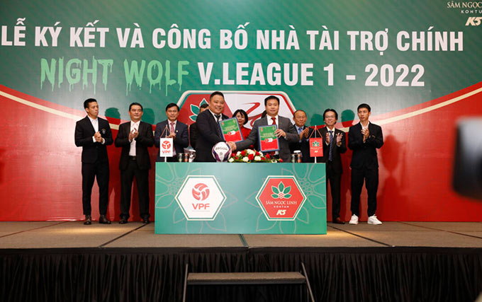 Lễ ký kết và công bố NTT chính Night Wolf V.League 1 – 2022 diễn ra trang trọng và thành công tốt đẹp