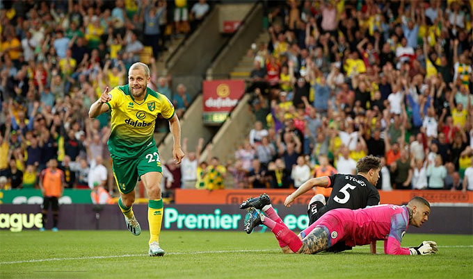 Norwich từng đánh bại Man City với tỷ số 3-2