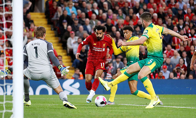 Salah sẽ tận dụng cơ hội trước Norwich để nâng cao thành tích cá nhân