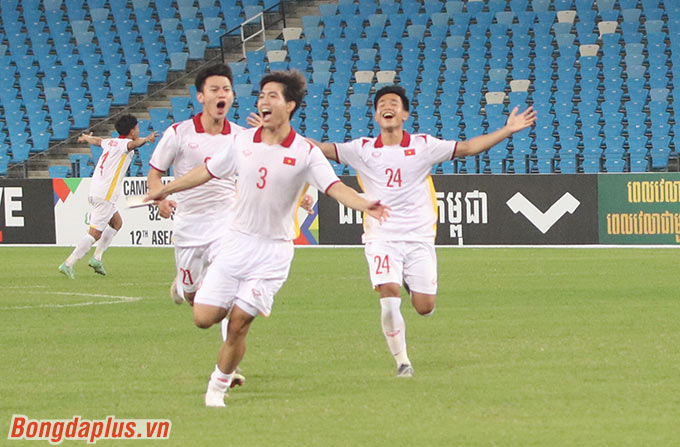 U23 Việt Nam giành chiến thắng quả cảm để vào chung kết U23 Đông Nam Á 2022 - Ảnh: Phan Hồng