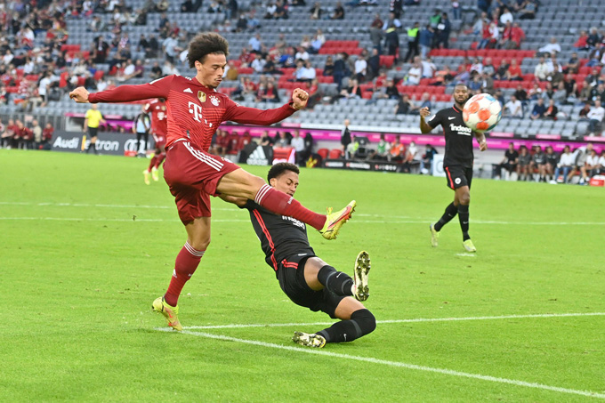 Sane ghi bàn duy nhất trận Frankfurt vs Bayern