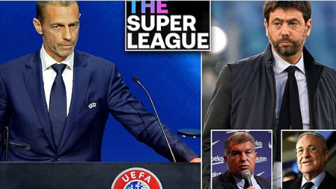 Chủ tịch UEFA cảnh báo nhóm siêu CLB sắp khởi động lại Super League