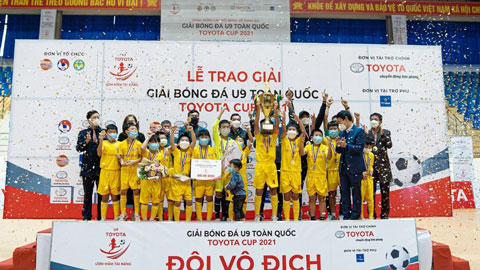 Chức vô địch Giải bóng đá U9 toàn quốc Toyota Cup 2021 thuộc về xứ Nghệ
