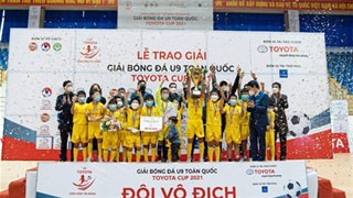 Chức vô địch Giải bóng đá U9 toàn quốc Toyota Cup 2021 thuộc về xứ Nghệ