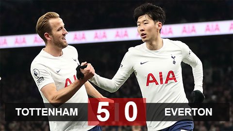 Kết quả Tottenham 5-0 Everton: Chiến thắng vùi dập