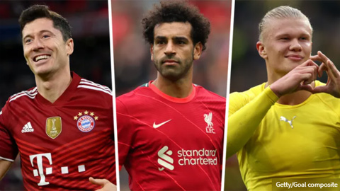 Chiếc giày Vàng châu Âu 2021/22: Salah, Benzema đua cùng Lewandowski