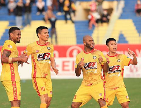 Thanh Hóa trở thành đội đầu tiên ở V.League 2022 có chiến thắng đậm. Ảnh: Đức Cường